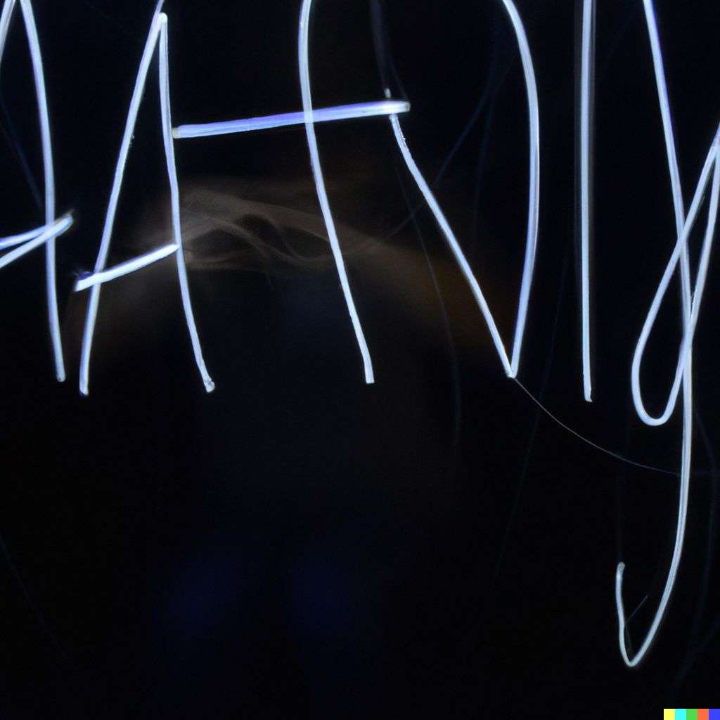 a representation of anxiety, light painting